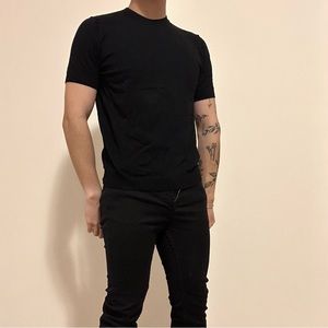 Zara Knit Mock Neck T-shirt